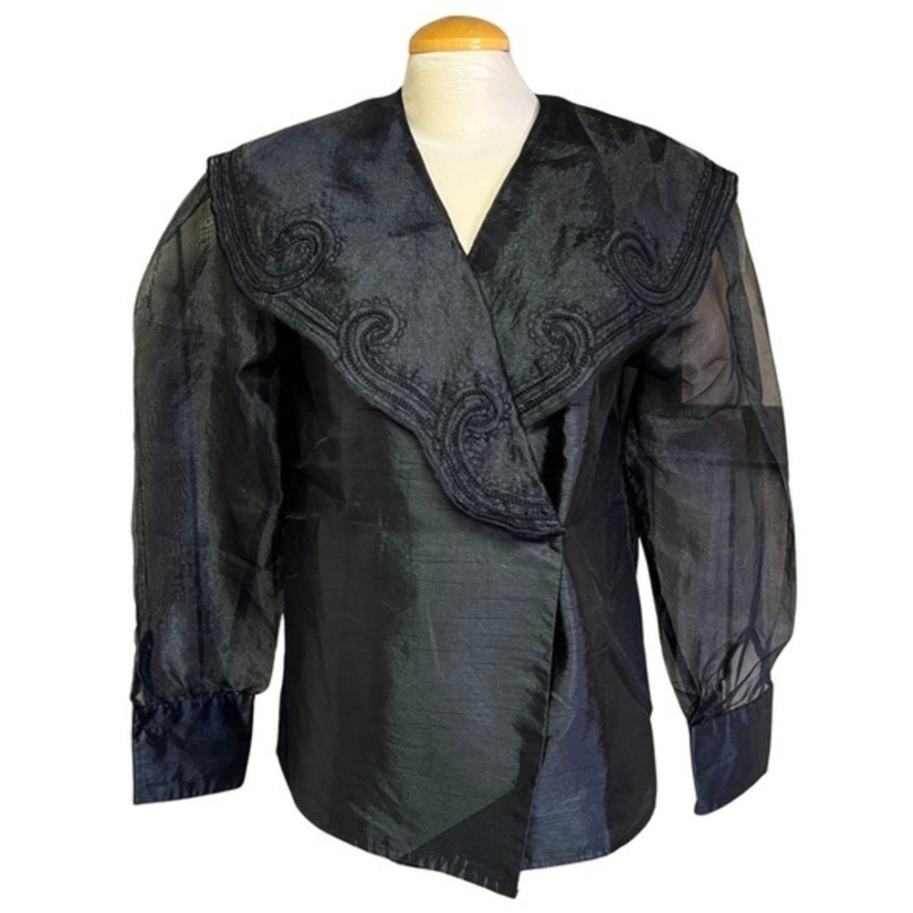 Vintage Women's Medium Black Beechers Brook Jacket | 90s Y2K | Long Sleeves |